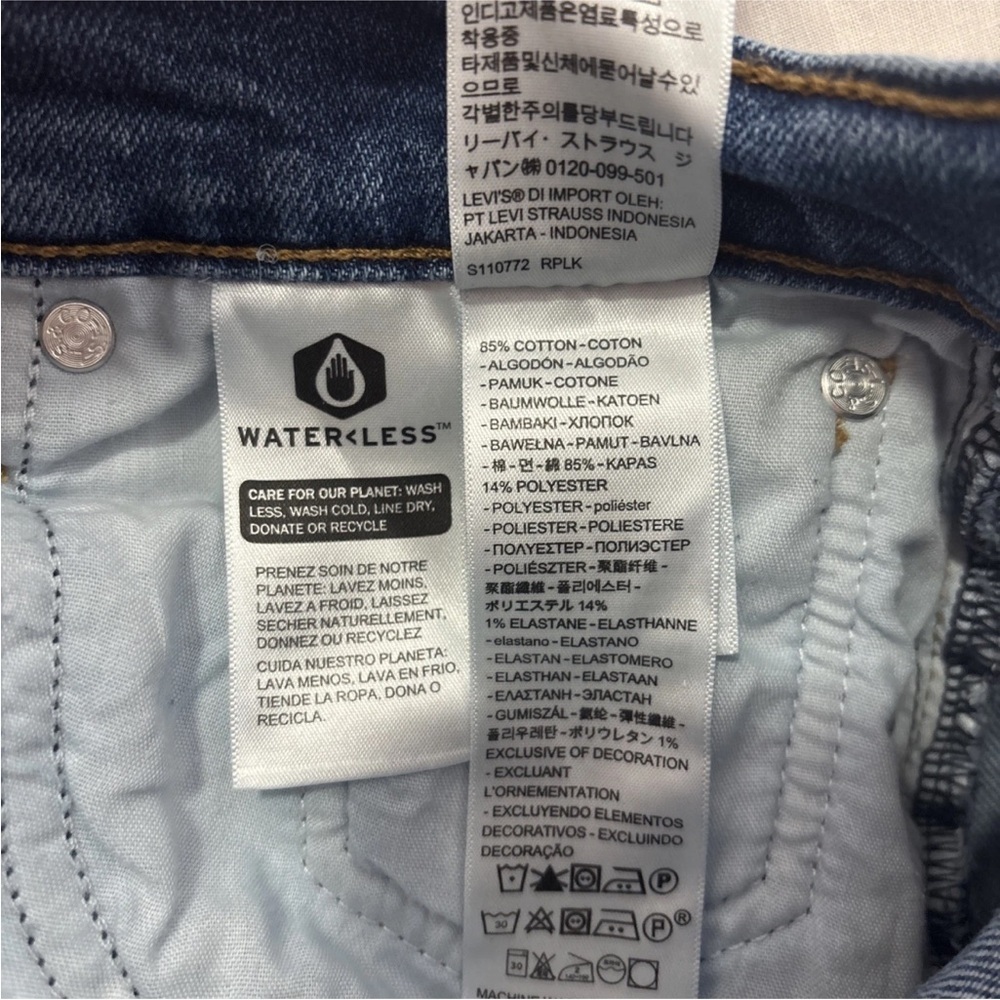 Levi’s Jeans Womens 30 Blue Wedgie Straight High Rise Denim Medium Wash - Picture 7 of 11
